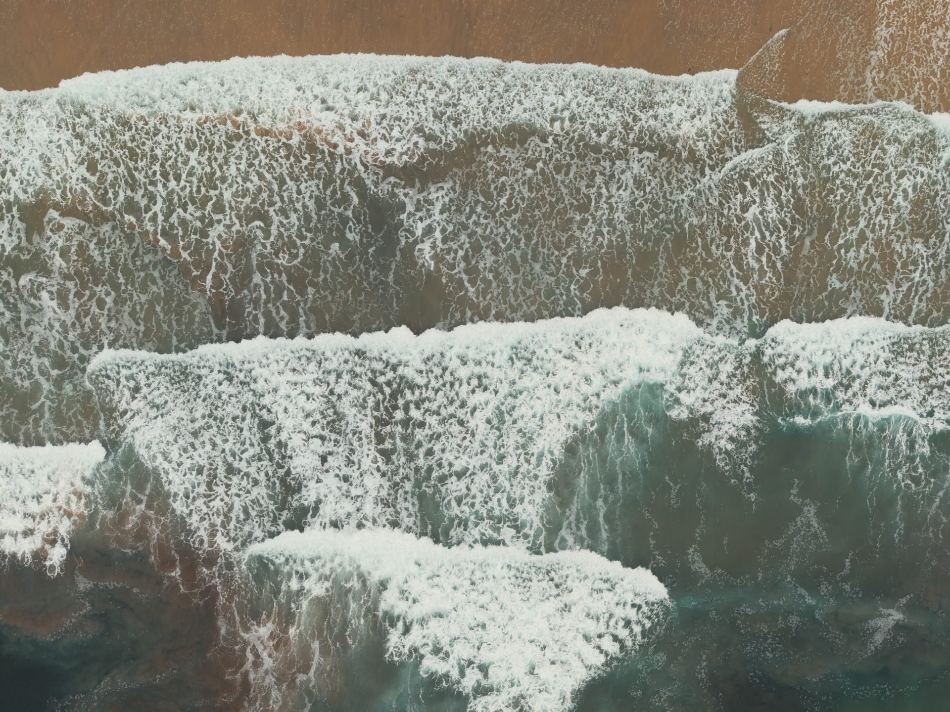 Ocean waves photographed from above